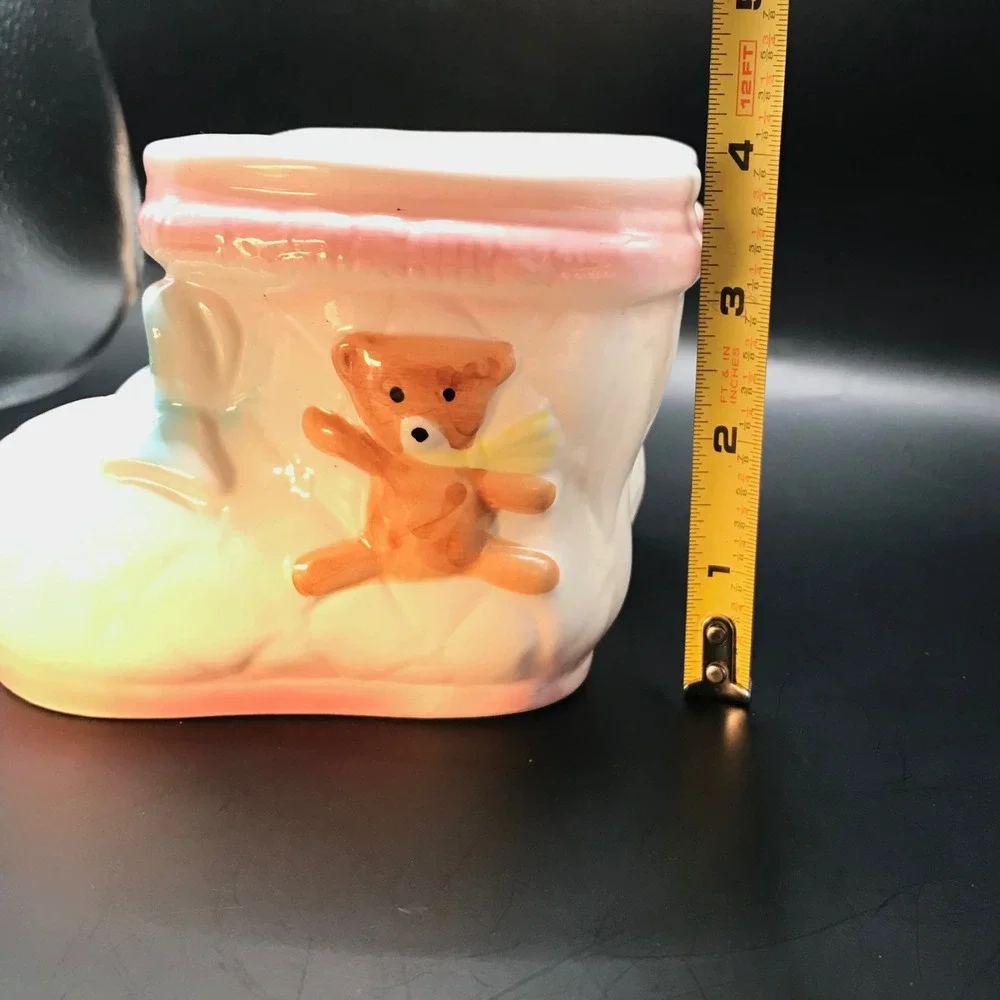 Vintage Nancy Pew Baby Booties Ceramic Planter Nursery Cottagecore Kitschy MCM
